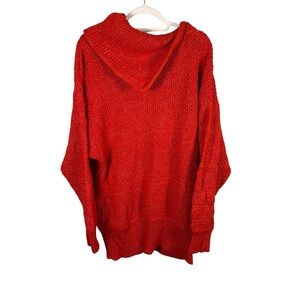 Vintage Eris by Braun Wool Silk Blend Cozy Red Knit Sweater Size S Oversized